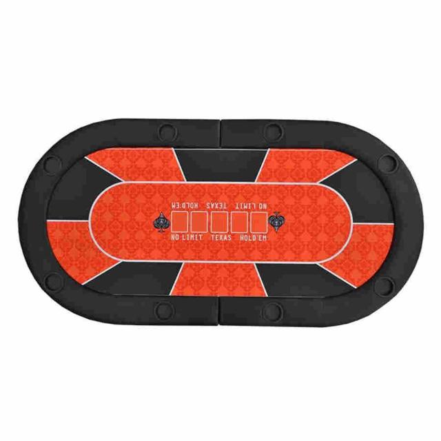 ポーカーテーブルトップポーカーテーブルクロス181x92x4cmテキサスポーカーテーブルトップ折りたたみ式カジノテーブルトップ、2つの折りたたみ式_1