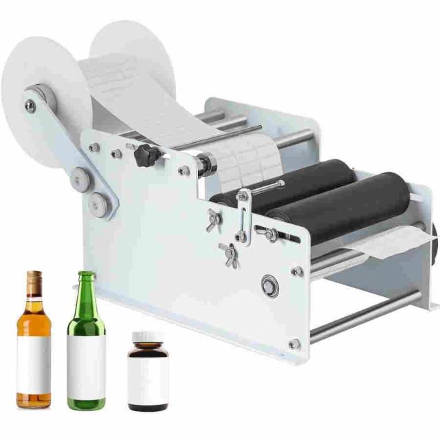 ボトルラベラー 手動式ラベル貼り機 φ15~120mmボトル適用 ラベル巻き最小内径75ｍｍ最大外径270ｍｍ アルミ缶/PETボトル/プラスチックボトル/金属ボトル/ガラス