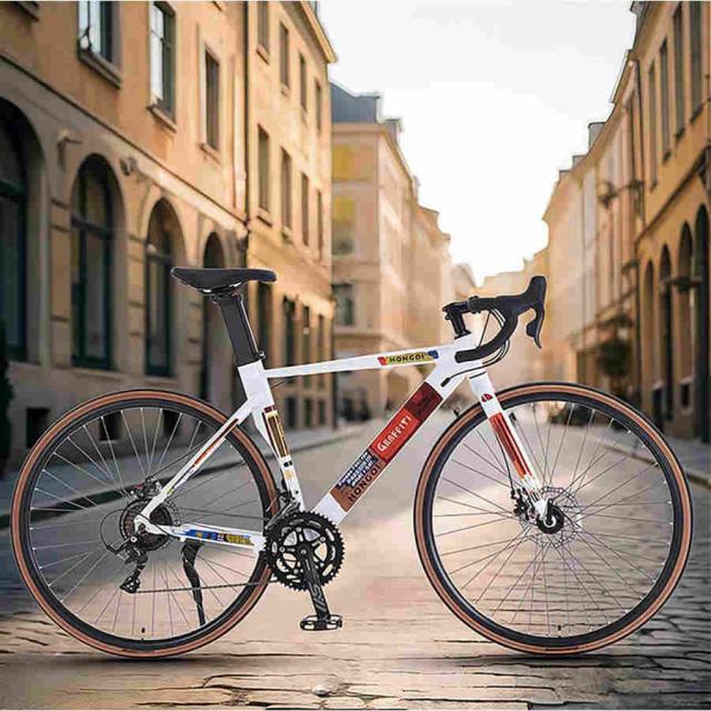 スポーツバイクスポーツ 自転車 700C×28C エアロロードバイク初心者 適応身長160cm デュアルコントロールレバー 内部配線アルミフレーム通勤 街乗り_6
