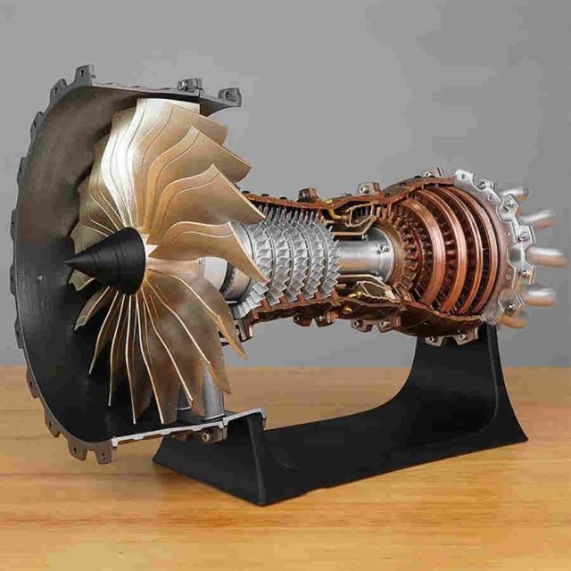 航空機エンジンモデル、航空ターボファンエンジンモデル、DIY組立電気エンジンモデル、金属エンジンモデルキット、科学物理実験おもちゃ、機械愛好家向け