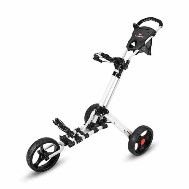 ゴルフカートプッシュプルゴルフカート 折り畳み式カート アルミ合金製 ハンドブレーキとドリンクホルダー付き 開閉が簡単 練習収納 手引きゴルフクラブ ゴルフ