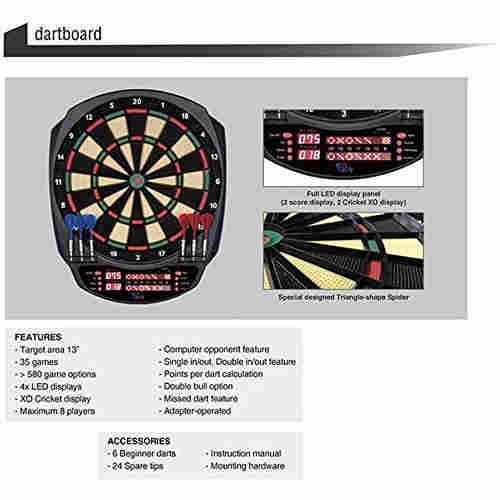 楽しいプロの競技トレーニング自動スコアリング電子ダーツボードセットホームバーオフィスエンターテインメントダーツマシン_1