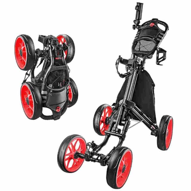 メンズゴルフ手押し車 ゴルフプッシュプルカートゴルフ 御徒面子 持ちはこび どんぶり鉢 野球クラブ 折り畳み式手押し車 軽銀アロイ製お手手うち切りとドリンク保持者付き添い人 開閉