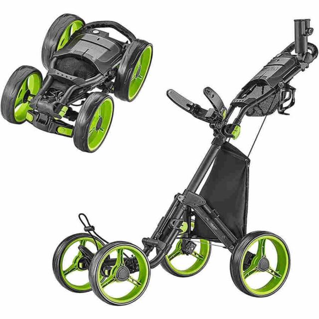 メンズゴルフ手押し車 ゴルフプッシュプルカートゴルフ 御徒面子 持ちはこび どんぶり鉢 野球クラブ 折り畳み式手押し車 軽銀アロイ製お手手うち切りとドリンク保持者付き添い人 開閉