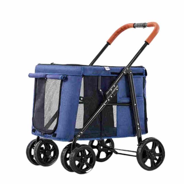 ペットカート 犬用 キャリーカート犬用ベビーカー ペットバギー 折りたたみ式 犬 カート大型犬 多頭中小型犬?猫折りたたみ ペットベビーカー犬のキャリーカート