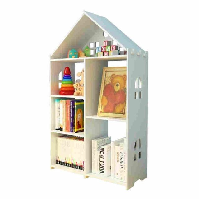 家具 家形本棚/幼稚園読書コーナーロッカー/モダン・シンプル・シェルフ/子供の絵本の棚 収納家具 (Color : 白 Size : 66*26*108cm)
