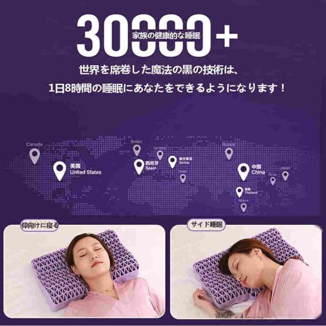 枕 快眠 安眠枕 大人 ネックガード 圧力枕なし 高反発 無重力 圧力分散 立体構造 TPE ハニカムジェル枕 安全 無臭 防ダニ?抗菌 健康枕 いびき防止 肩こり解消 健_2