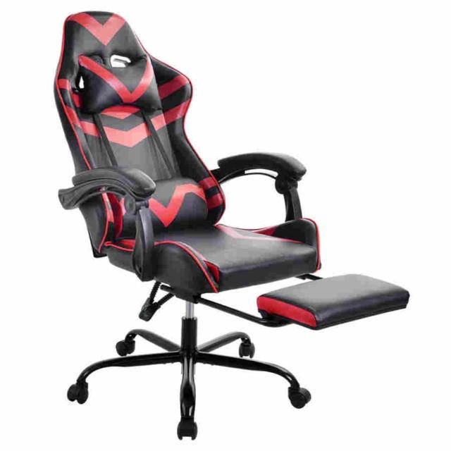 ゲーミングチェア パソコンチェア オフィスチェア デスクチェア ゲーム用チェア 175°リクライニング 耐荷重100kg 静音キャスター 多機能 ハイバック ヘッドレス