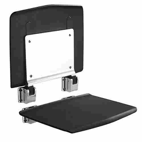 ブラックシンプルな折りたたみスペースアルミニウムABSシャワースツールバスルームの滑り止めシャワーチェアシートトイレ壁掛け式バスチェアの通販は