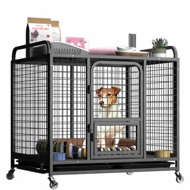 ペットかご犬かご ペットケージ 犬小屋 ドッグケージペットフェンス キャスター付き引き出しトイレ付き 大空間 頑丈なスチール製ペットサークルアウトドア トレ