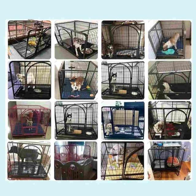 ペットかご犬かご ペットケージ 犬小屋 ドッグケージペットフェンス キャスター付き引き出しトイレ付き 大空間 頑丈なスチール製ペットサークルアウトドア トレ_7