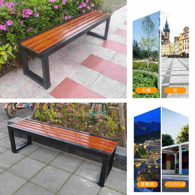 ガーデンベンチ 縁台 木製ベンチ 屋外ベンチ 耐荷重約400kg 幅120/150/180×奥行40×高さ45cm ガーデンファニチャー 防水性と日焼け止め 中庭や庭園に適した 120_5