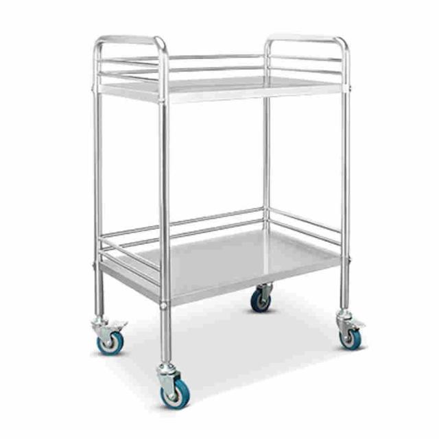 医療用トロリー、2/3段 組立式 業務用、医療麻酔カート、430ステンレス鋼歯科用カート、病院用トロリー 病院株式会社錦診療所などに適しています 配膳車 耐 医療用トロリー、2/3段 組立式 業務用、医療麻酔カート、430ステンレス鋼