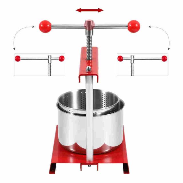 果汁しぼり器 蜂蜜絞り器 ハンドプレス器 密閉 取り外し可能 ステンレス鋼 レモン/柚子/みかん/ぶどう/スイカ/フルーツ/ジュース/蜂蜜/野菜/果汁残渣の分離/_5