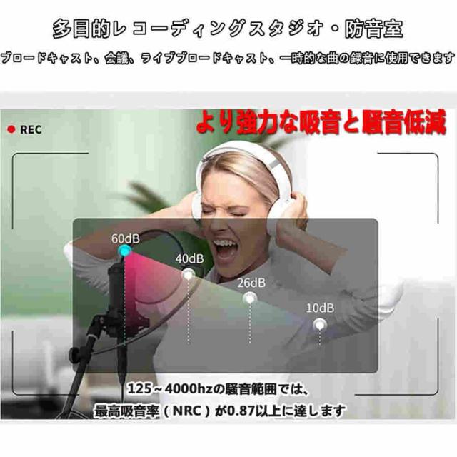 簡易防音室 1人用、 防音ブース、防音ボックス パーテーション 防音ブース 自宅 天板付き 卓上 防音 デスクパーテーション 折りたたみ 組み立て式、リバーブと