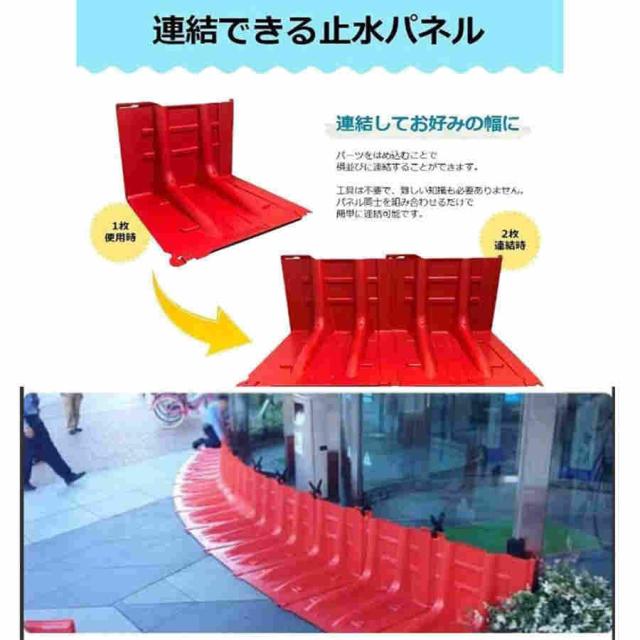 樹脂製止水パネル W69*L90*H75 取り外し可能な 防災用品 止水板 水害対策 樹脂製止水板 ABS複合材料 再利用可能 雨漏り 吸水シート 小型軽量タイプ 防