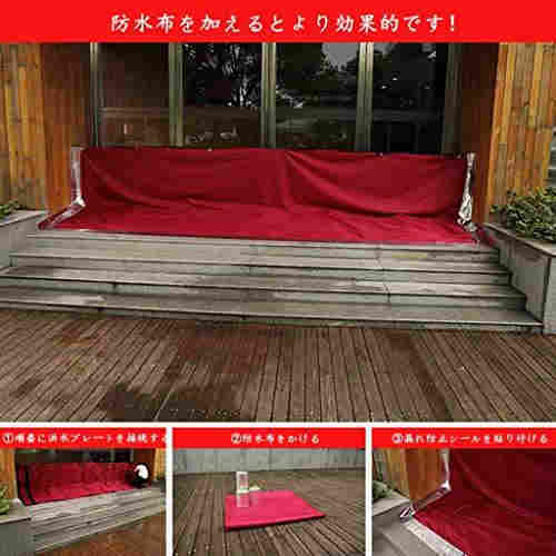 止水板 防水 水害対策 備えあれ板 折り畳み式止水シート 軽量 取付簡単 自由に伸縮可能 オリジナル止水・台風・ゲリラ豪雨対策 水害対策 0.9・1.3m