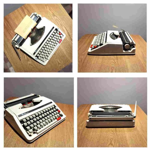 機械タイプライター昔ながらの手動タイプライター、ポータブルで使いやすい-赤黒リボンセット30 * 30 * 10CM