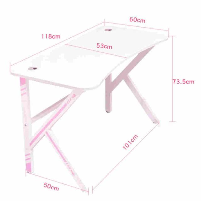 ゲーミングデスク パソコンデスク K字脚 幅120CM PCデスク ゲーミング ゲーム用デスク 机 炭素繊維天板 テーブル ピンク かわいい ゲームテーブル ワークデスク