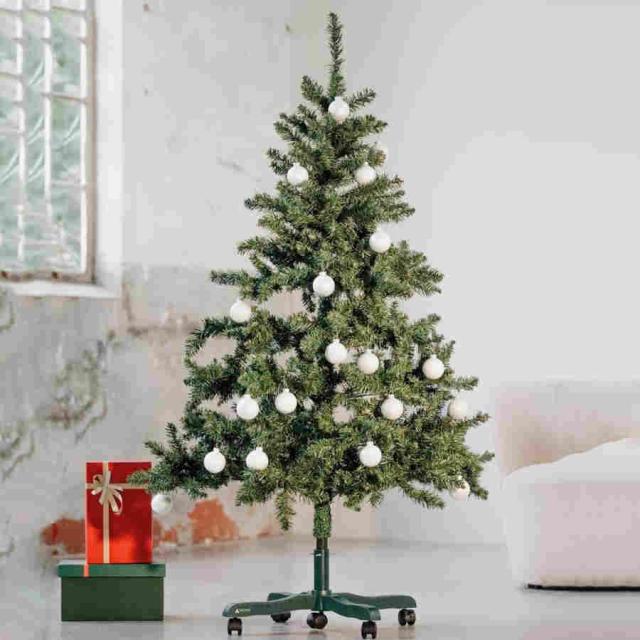 ローリングクリスマスツリースタンド、人工木用ロックホイール付きクリスマスツリースタンドベース、チューブ口径6.5cm、クリスマスフェイクツリースタンド用
