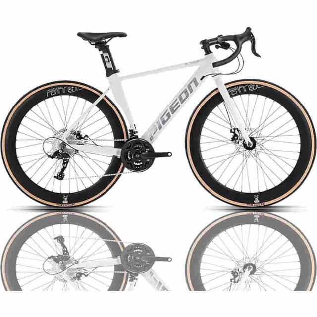 ロードバイク700C*28C 自転車 軽量アルミ製 内部配線 ドロップハンドル 前後ディスクブレーキ 身長165-195cmcmに適しています 通勤 通学_2