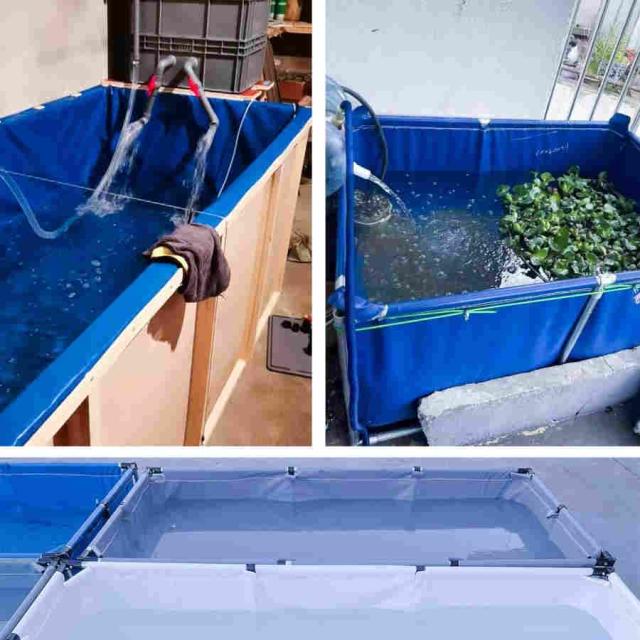 アップグレード 大型水槽 立体養魚池 水槽 ホワイトスタンド付き スプライスしやすい、 水を貯めやすい 安全性 魚のいる池 海産物養殖