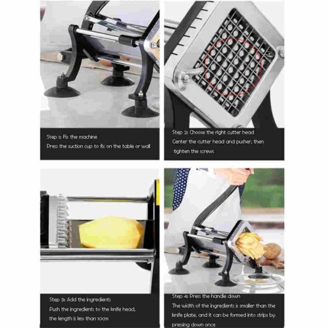 フレンチフライカッター フレンチフライドポテトスライサートポテトスライサー家庭用キッチンスライサー大根キュウリ機機械商業用ポテトスライサー ポテトチッパ