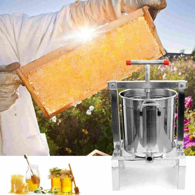 養蜂器具 蜂蜜分離器 蜂蜜絞り器 手動 圧搾機 蜂蜜抽出 蜜こし器 304ステンレス鋼蜂蜜果物と野菜濾過器 絞り器蜂蜜押さえ ドラム養蜂器具 養蜂農場