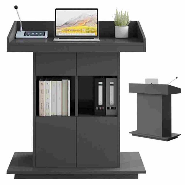 演説台 演台 講演台 木製演台 引き出し付き 収納棚 簡単な組み立て スタンディングデスク 表彰台 セレモニーデスク 司会者台 表彰テーブル サイドデスク レセプ