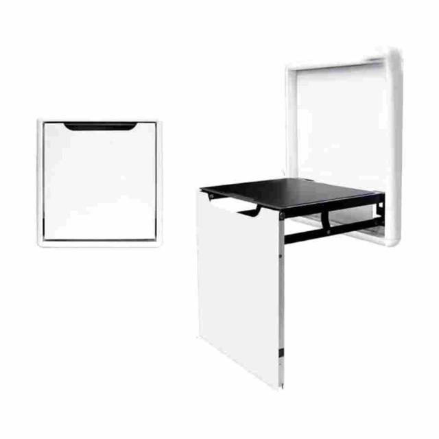 壁に取り付けられた折りたたみ椅子、ポーチチェアドア靴キャビネット見えないフットスツール、折りたたみ式椅子靴交換スツール省スペース最大、耐荷重200KG 白