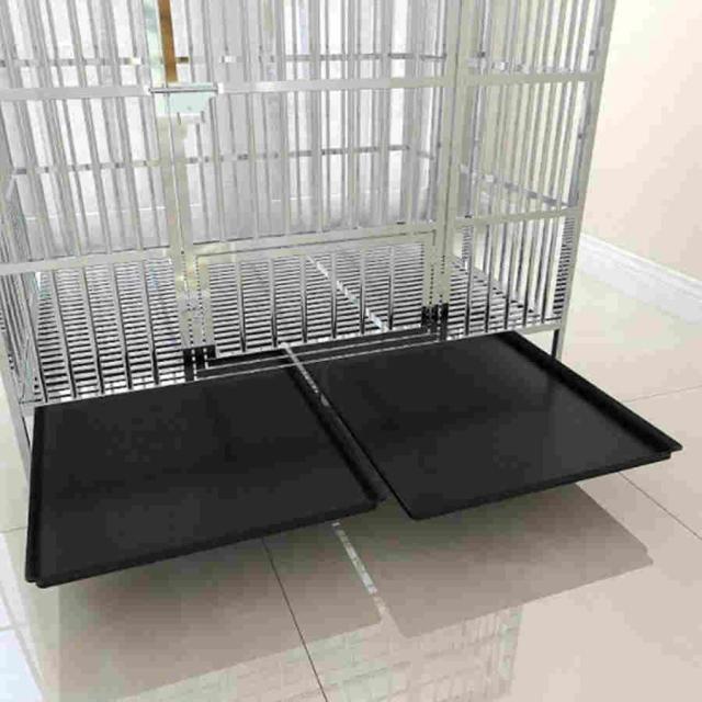 犬小屋 犬用ケージ あらゆる種類のペットの犬と猫に適したステンレス製の犬用ケージ、大型犬と犬用ケージ (Size : 125*95*100cm)