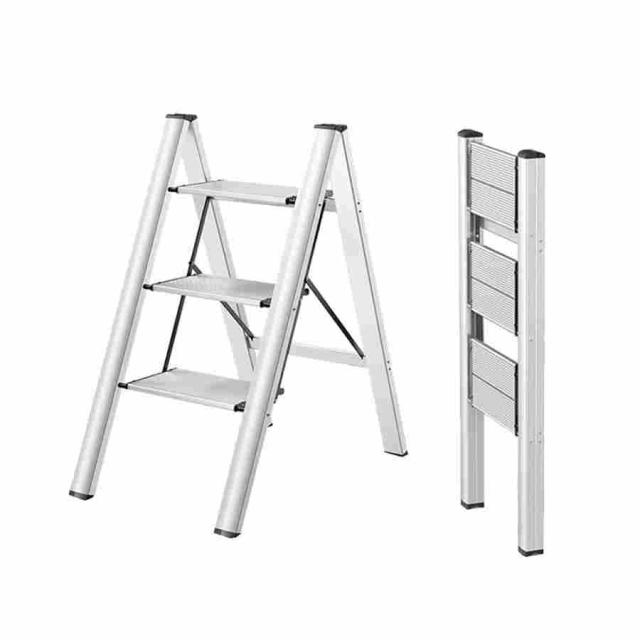 脚立 踏み台 3段 折りたたみ はしご アルミ踏台 薄型 軽量 滑り止め 耐荷重150kg 多機能 ステップ台 収納便利 コンパクト 省スペース 折りたたみステップ ホーム