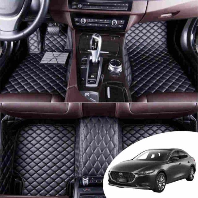 マツダ3 新型Mazda3セダン 2019 2020 2021 フロアマット 品質保証 PUレザーフロアマット 車種専用設計 カーマットカスタム車のフロアマット滑り防止 耐汚れ 取付