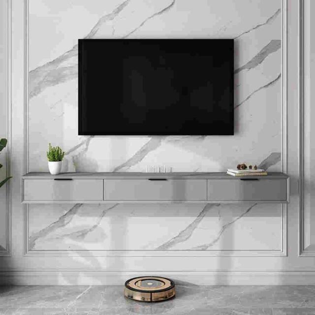 壁掛けテレビキャビネットドレッシングテーブル化粧台メイクアップ表ウォールシェルフフローティング棚セットトップボックスルーター化粧品ジュエリー収納キャビ
