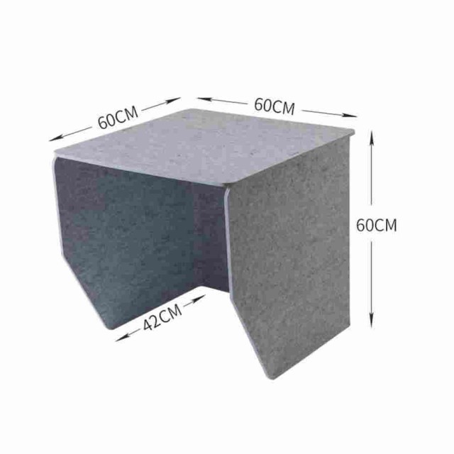 卓上間仕切 防音ブース 防音ボックス 高さ60 cmのパーソナルブース フェルトボード ド ルーフ付き天板付き卓上パーテーションブース簡易ワークスペース 折り畳みの通販は