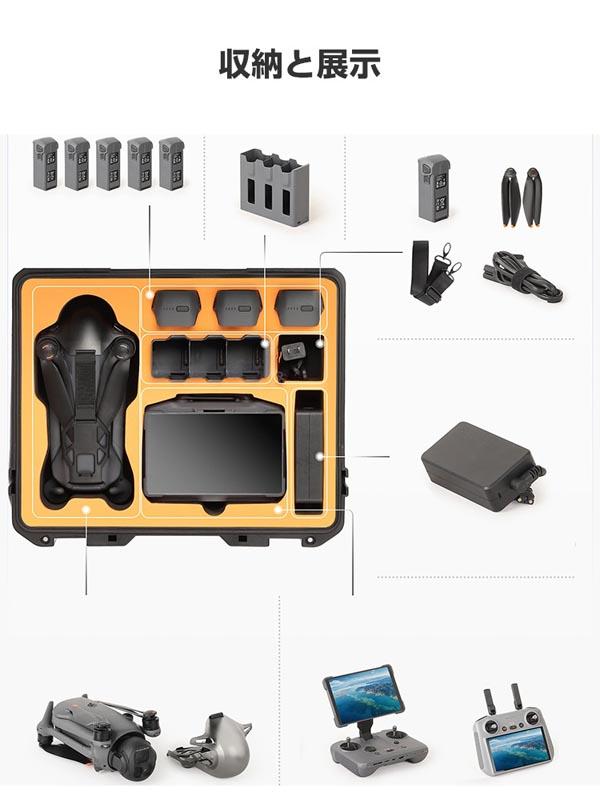 DJI Mavic4 Pro用ケース ドローン収納ケース 保護ケース 収納 耐衝撃 アクション キャーリングケース ドローン本体収納可能 アクセサリー収納 持ち運びに便利 ハードタイプ収納ケース 防震 防塵 携帯便利 ショルダーストラップ付き_3