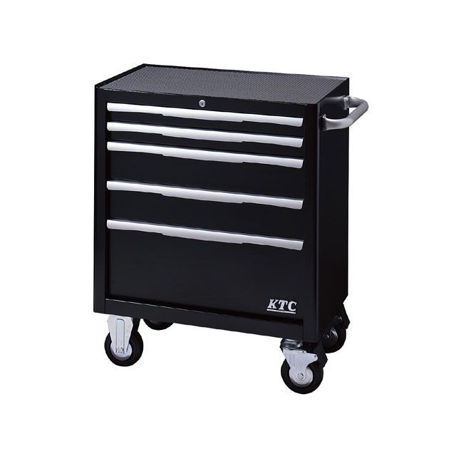 ケイティーシー EKW-1005BK ローラーキャビネット（5段5引出） ブラック KTC