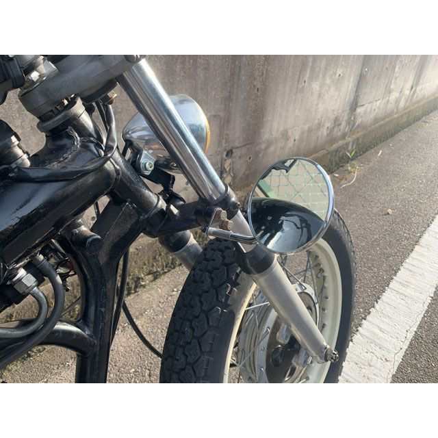部品屋K&W XS650 XS650用フォーククランプミラーステー 仕様 ミラーステーKIT3インチ K&W バイクの通販は