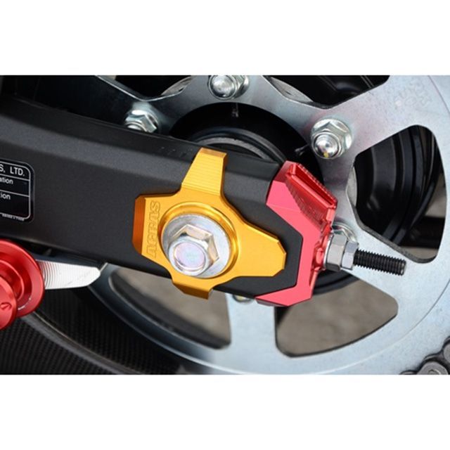 アグラス ZX-25R チェーンアジャスタープレート カラー ブルー AGRAS