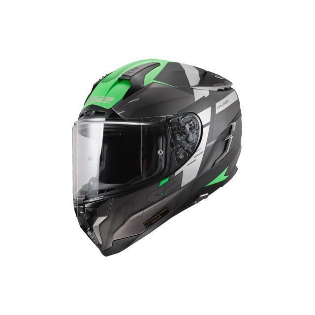 エルエスツーヘルメット CHALLENGER F/チャレンジャーF（マットチタニウムグロウグリーン） サイズ M LS2 HELMETS バイクの通販は