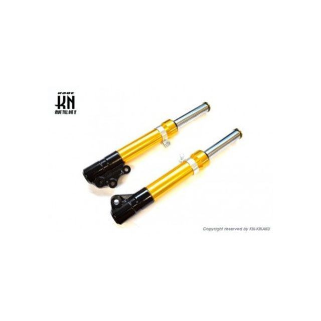 KN企画 グランドアクシス【5FA1】 20mmライトローダウン フロントフォーク【ブラック/ゴールド】 kn926 バイクの通販は