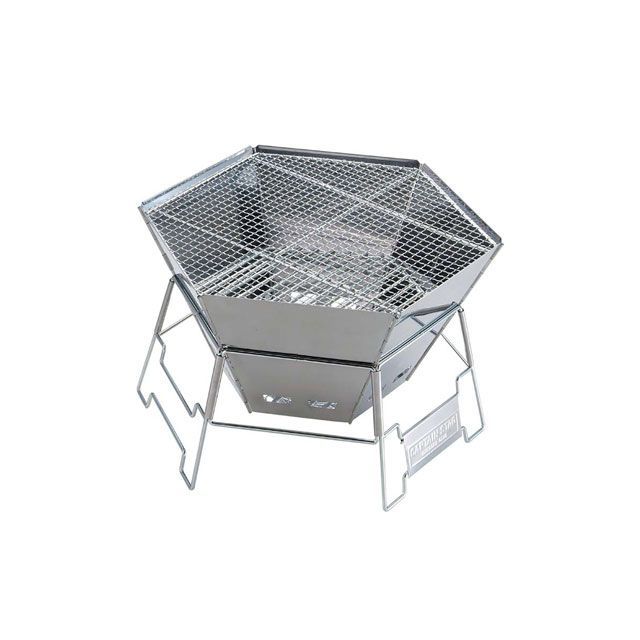 キャプテンスタッグ ヘキサ ステンレス ファイアグリル CAPTAIN STAG