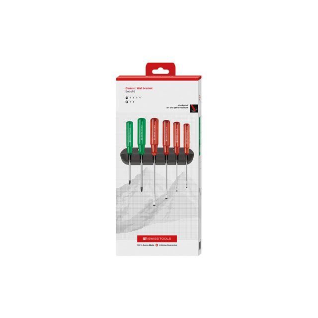 PBスイスツールズ 245CBB 6本組 クラシックグリップ ドライバーセット ホルダー・外箱付 PBSWISSTOOLS