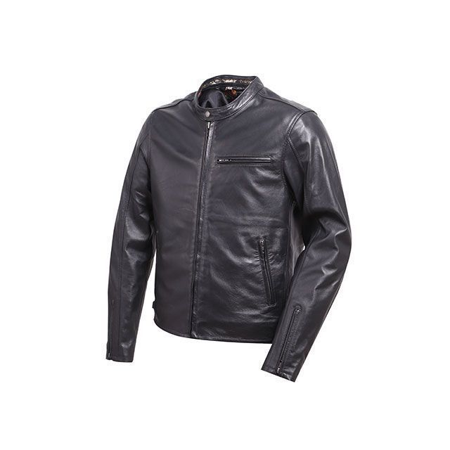 デグナー 2021春夏モデル 21SJ-14K レザージャケット（ブラック/風神雷神ベージュ） サイズ L DEGNER