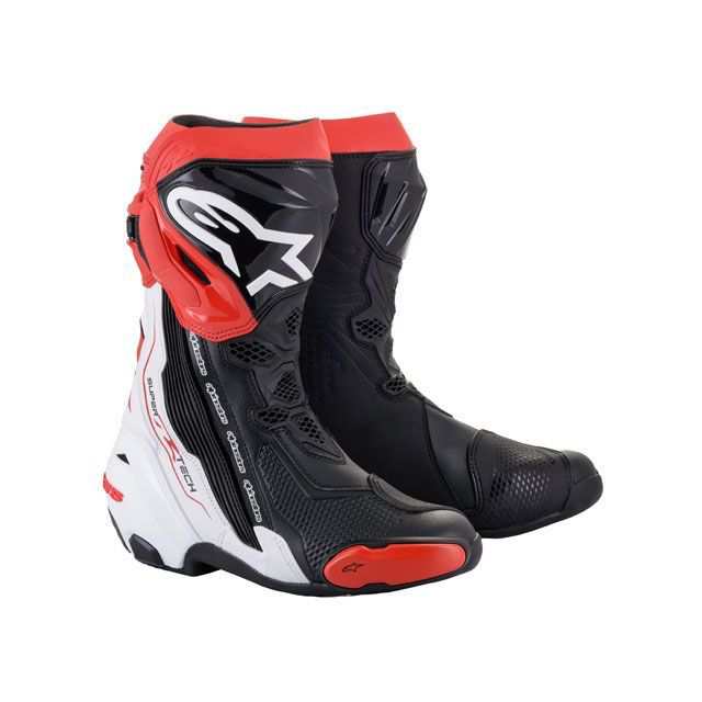 アルパインスターズ SUPERTECH R v2 BOOT（ブラック/ホワイト/レッド） サイズ 25.0cm Alpinestars バイク