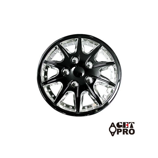 GET-PRO ゲットプロ ホイールカバー 14インチ 1台分4枚セット（クローム＆ブラック）日産 マーチ ホイールキャップ GET-PRO 車 自…の通販は