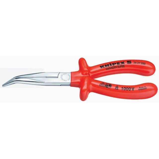 クニペックス 2627-200 絶縁40゜先曲ラジオペンチ 1000V KNIPEX