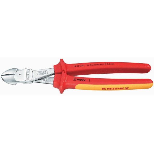 クニペックス 7406-250 絶縁強力斜ニッパー 1000V KNIPEX
