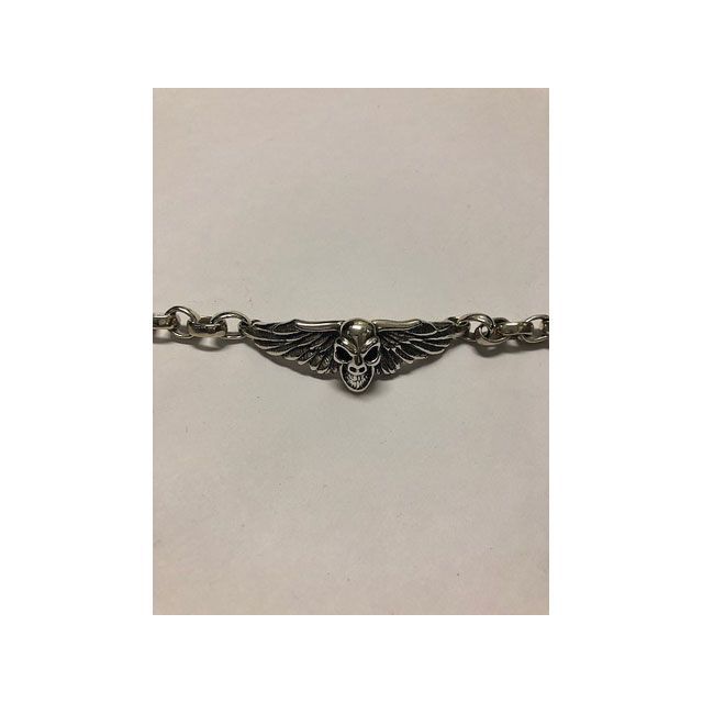 Bill Wall Leather Wing Bangle small chain Skull B557GLS Bill Wall Leather