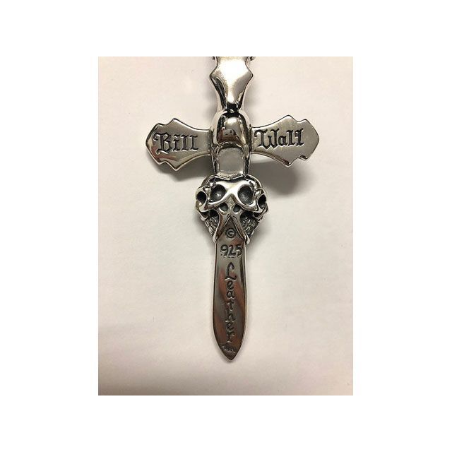 Bill Wall Leather Master Triple Skull /Cross Pendant Bill Wall Leather_5